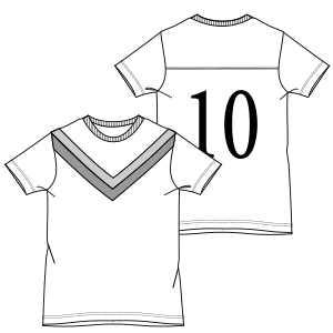 Fashion sewing patterns for Football Tshirt 2991